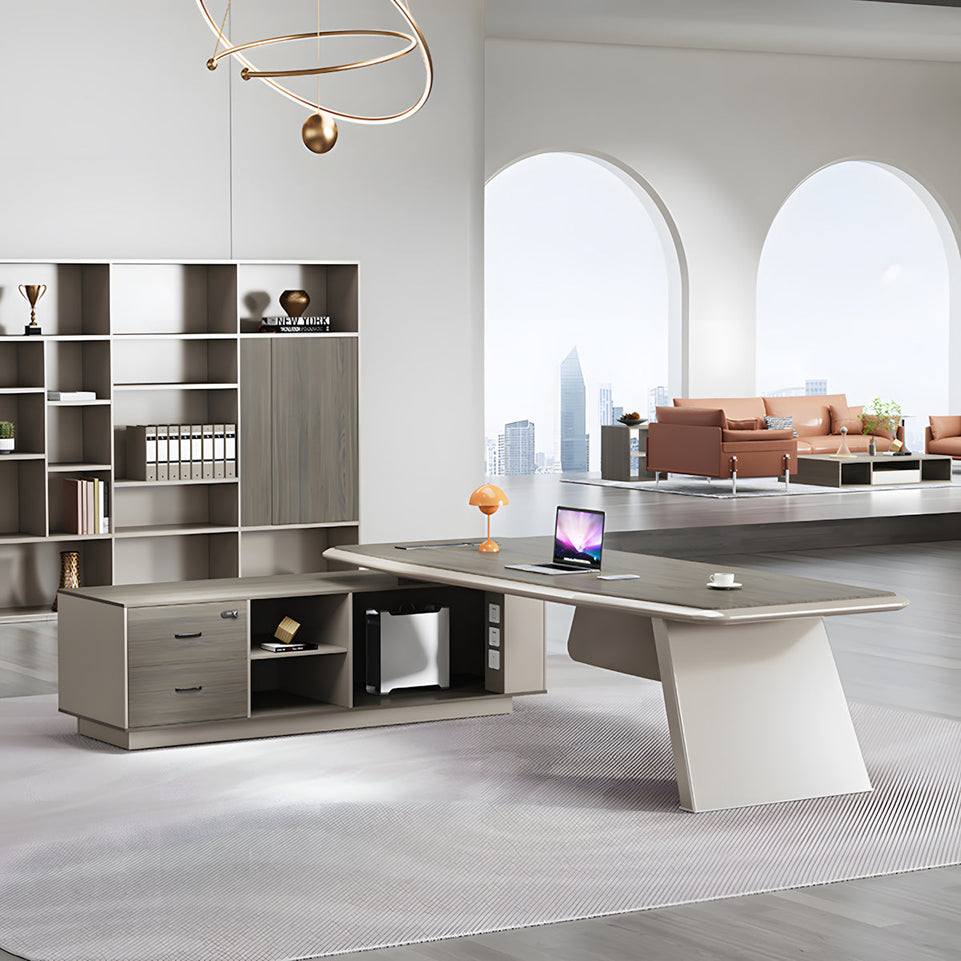 Modern L-Shaped Executive Desk with Side Storage for General Manager LBZ-2284