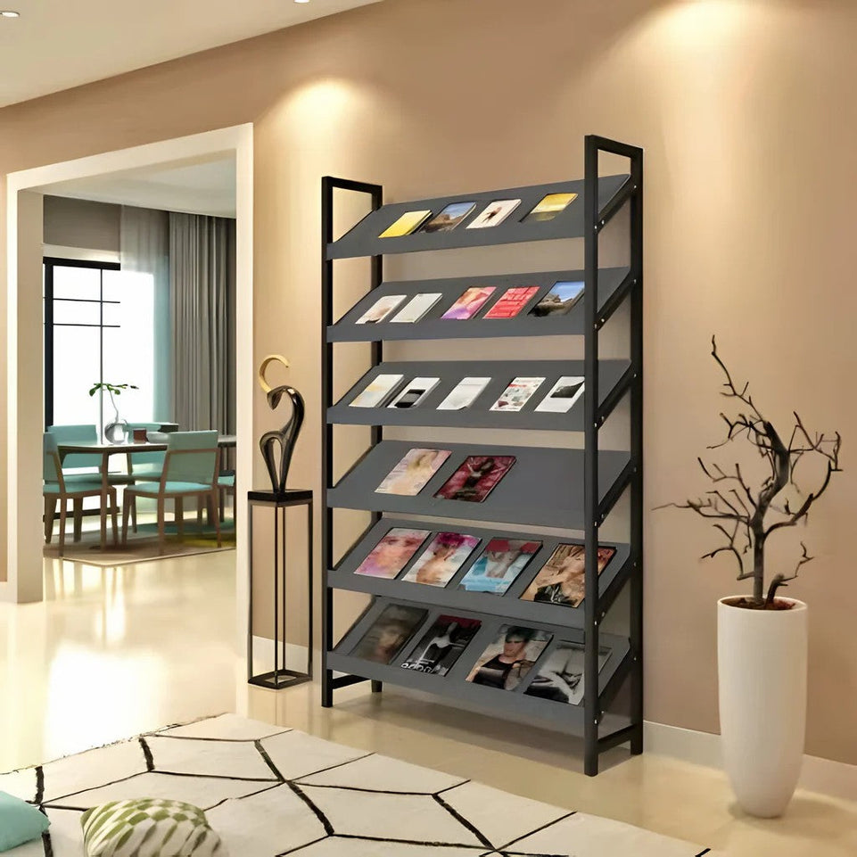 Open Bookshelves and Bookcases Freestanding Bookshelf 6-Tier Tall Bookshelf ZZJ-008-W (West Coast)