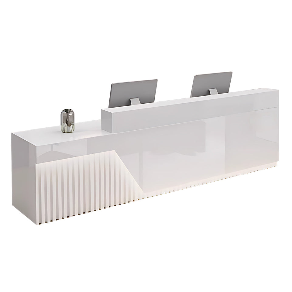 Modern Reception Desk LED Lighting Storage Eco Friendly for Salon Office JDT-2305