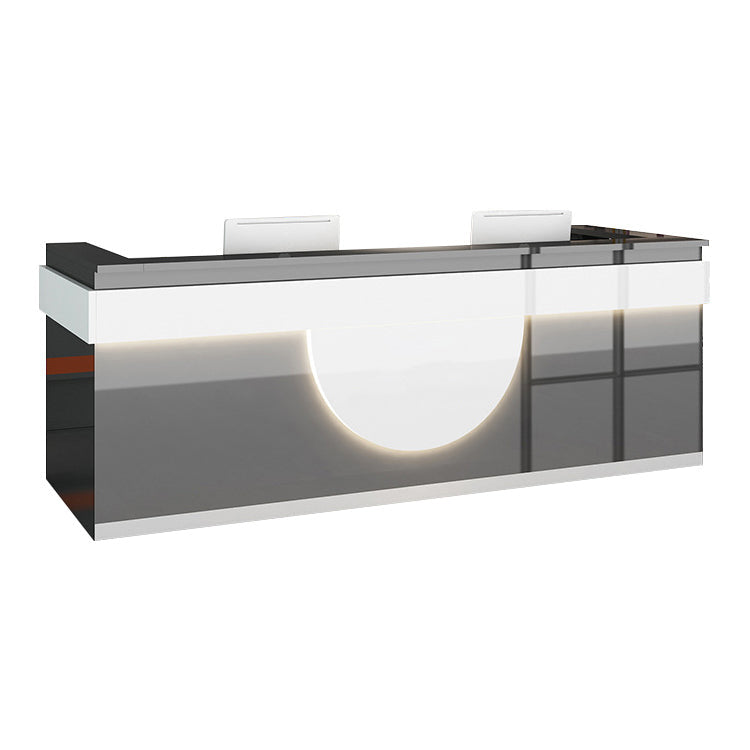 Modern and Stylish Reception desk, Light wood grain color  JDT-7247