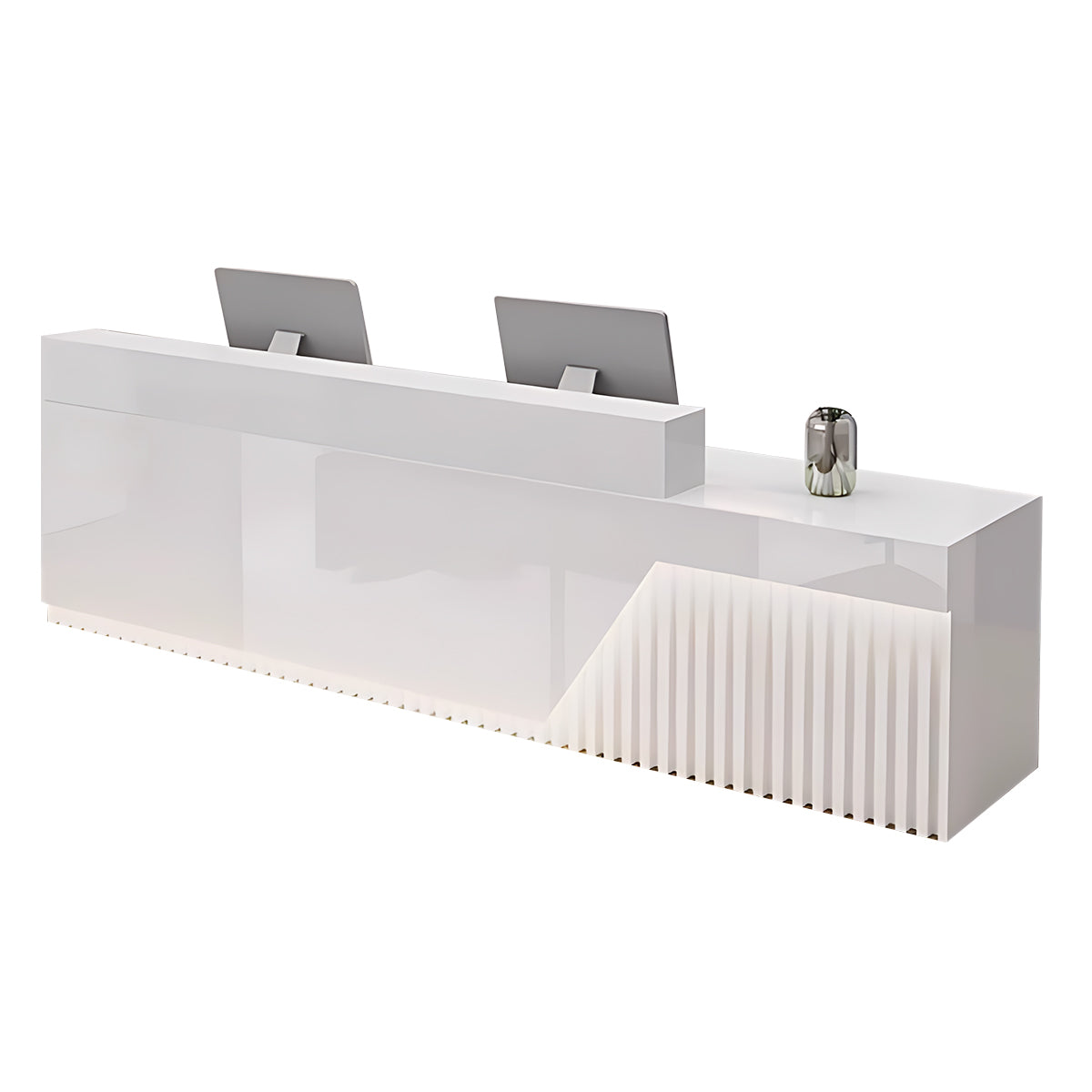 Modern Reception Desk LED Lighting Storage Eco Friendly for Salon Office JDT-2305