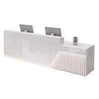 Modern Reception Desk LED Lighting Storage Eco Friendly for Salon Office JDT-2305