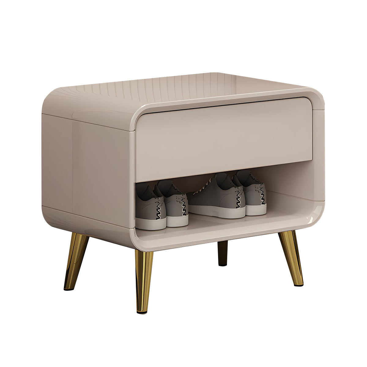 Luxury High-End Shoe Cabinet With Spacious Storage – Modern Glossy Lacquered Entryway Organizer CWG-2160