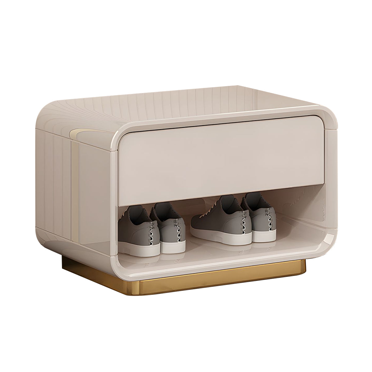 Luxury High-End Shoe Cabinet With Spacious Storage – Modern Glossy Lacquered Entryway Organizer CWG-2160