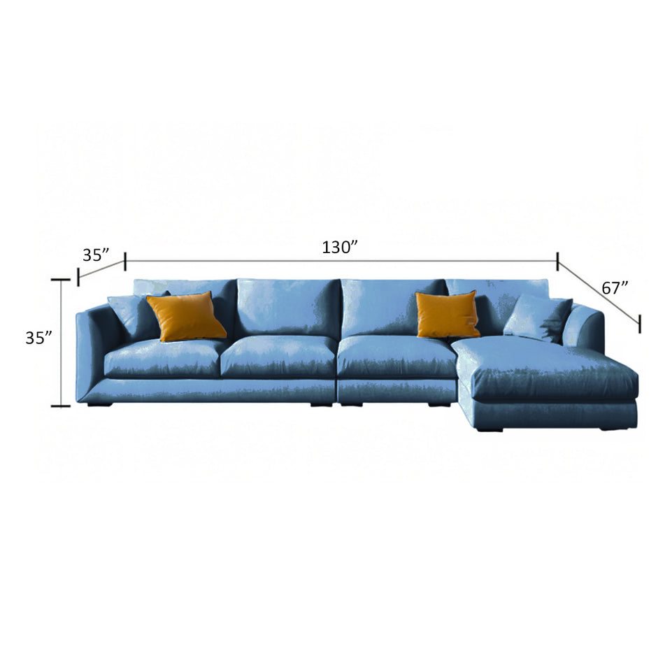 Modern Minimalist Sisal Fabric Sofa Chaise Lounge Sofa BSF-2007