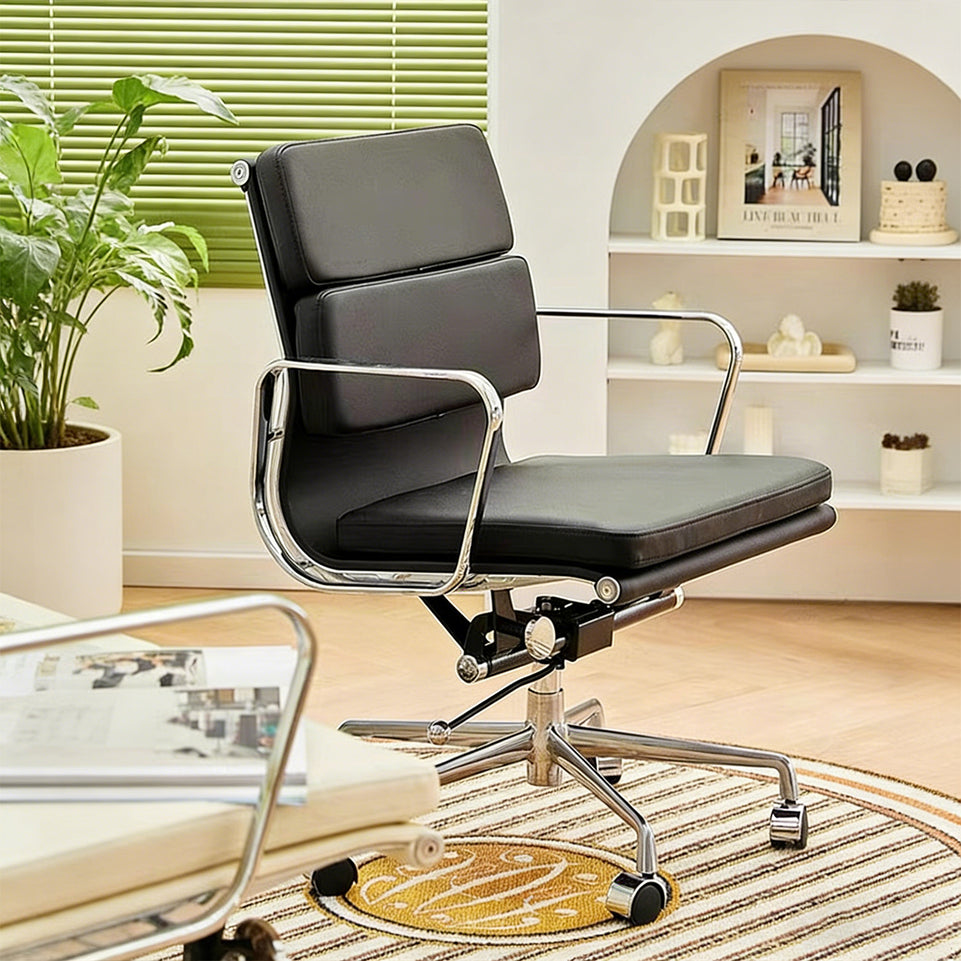 Leather Eames Aluminum Computer Chair Ergonomic Comfort BGY-1066