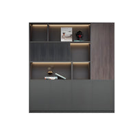 Premium Executive Office Wooden Cabinet with Shelves, Lockable Compartments, and Sliding Doors for Workplace Organization WJG-2182