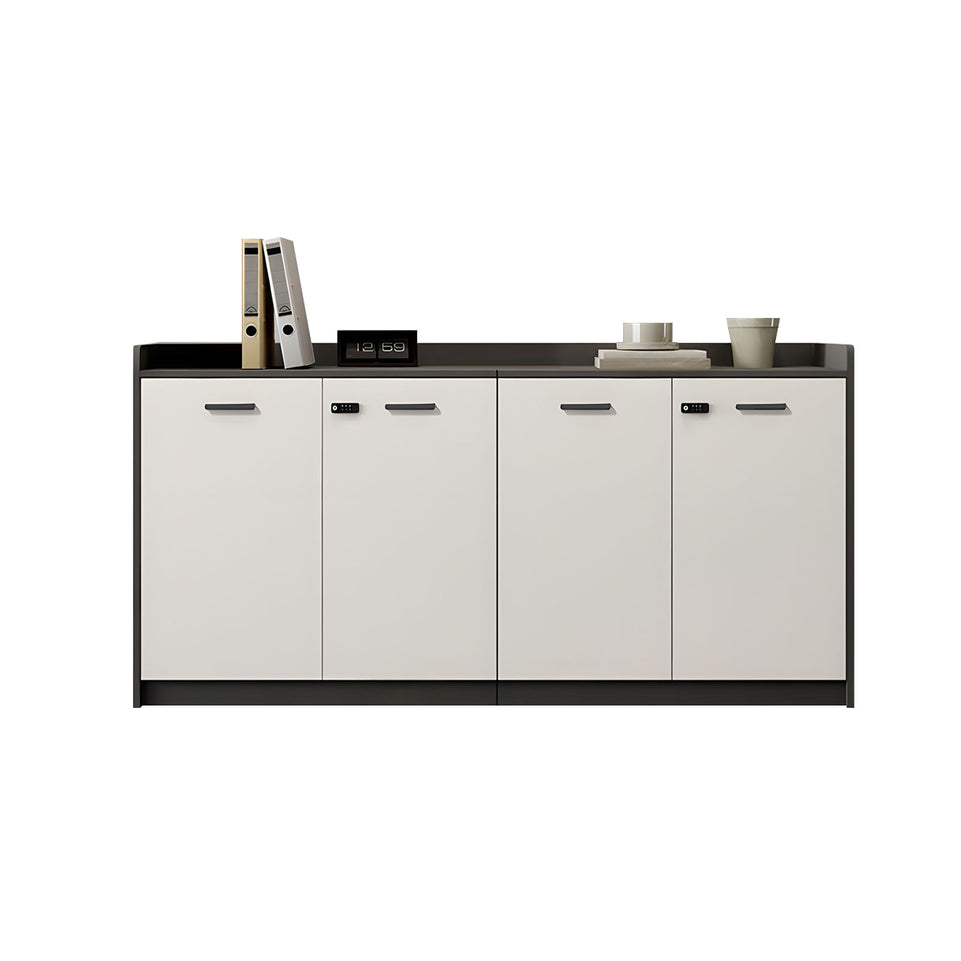 Contemporary Floor-Standing Office File Cabinet with Lockable Storage, Adjustable Shelves, and Spacious Drawers CWG-2176