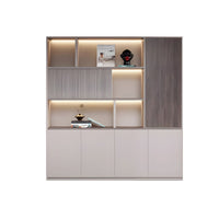 Premium Executive Office Wooden Cabinet with Shelves, Lockable Compartments, and Sliding Doors for Workplace Organization WJG-2182