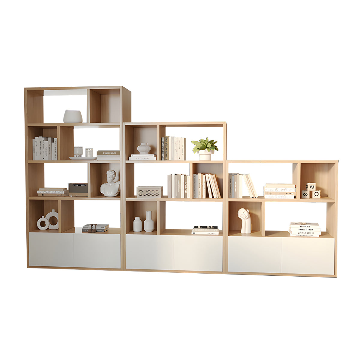 Premium Dual-Sided Office Storage File Cabinet with File and Hollow Display Shelves for Modern Workspaces CWG-2171