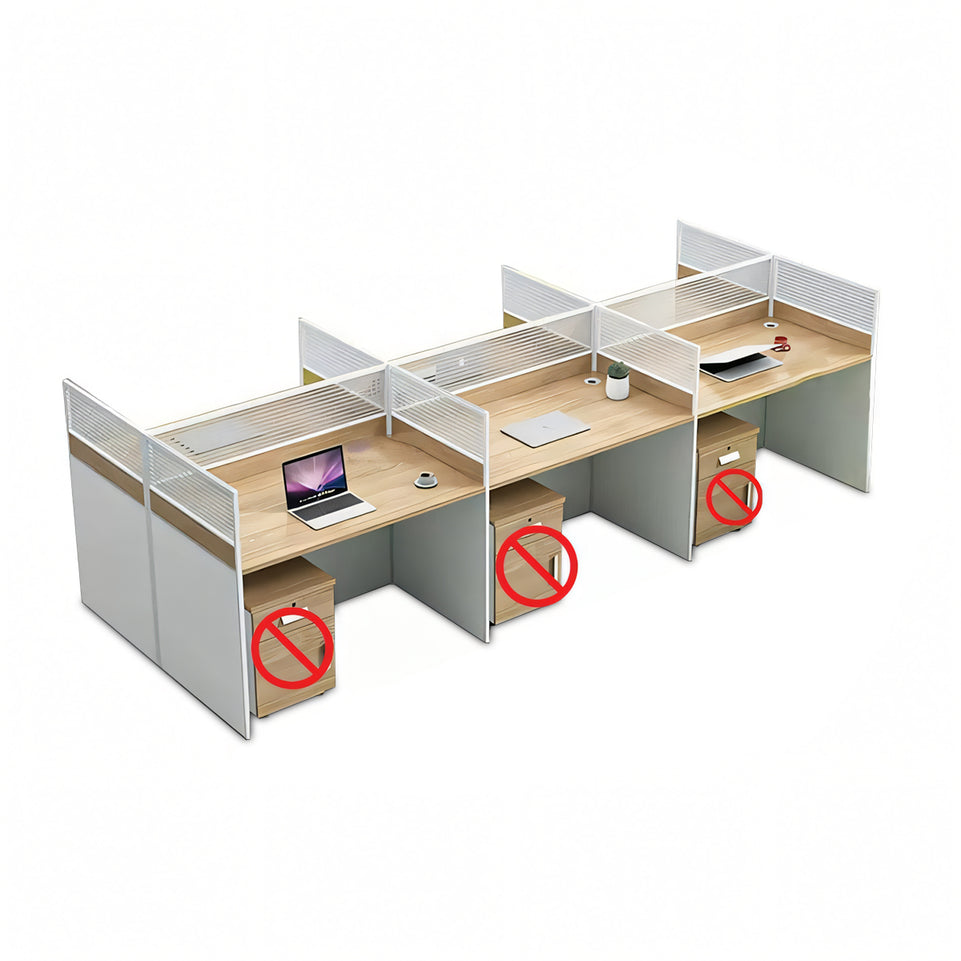 Modern Office Desk with Screen, Ideal for Four, Perfect for Workstations and Staff Desks-BGZ-070