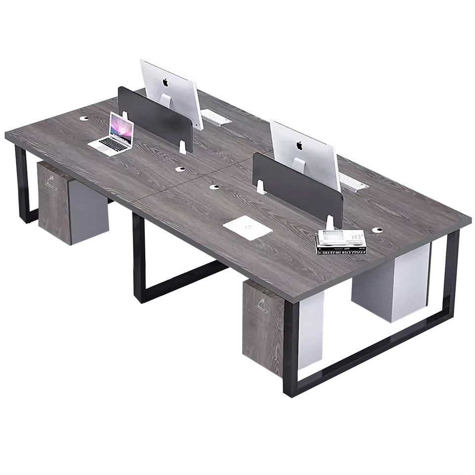 Customized Classic Staff Desk for Four Elevate Your Workspace YGZ-1018