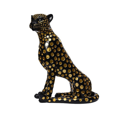 Large Leopard Money Statue: Wealth and Creativity for Your Home Décor!