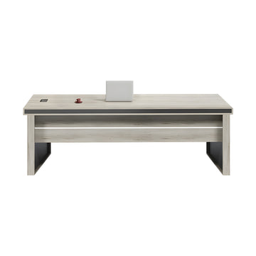 Modern Executive Desk 55-94 in Wide with Side Storage & Lumbar Support for Home Office