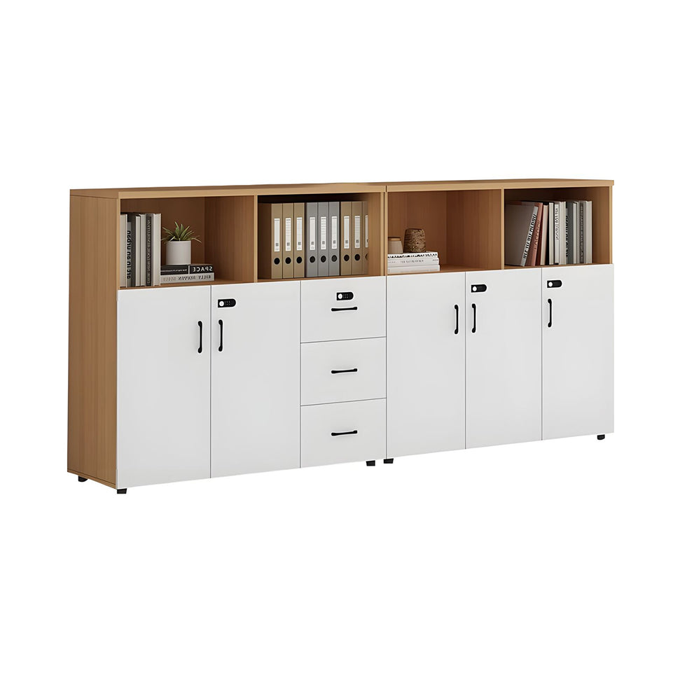 Stylish Multifunctional Office Storage Cabinet with Lockable Drawers for Workspace Organization, Printer Station, and Document Filing CWG-2167
