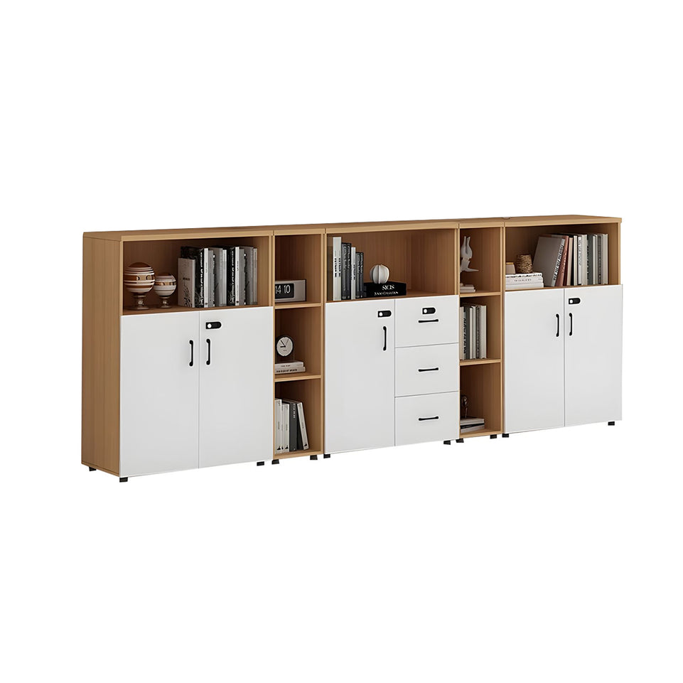 Stylish Multifunctional Office Storage Cabinet with Lockable Drawers for Workspace Organization, Printer Station, and Document Filing CWG-2167