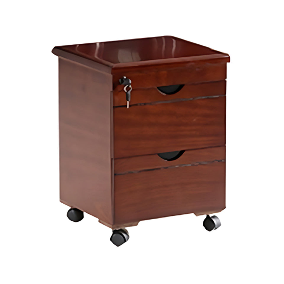 Modern Executive Desk 16-126 in Wide with Curved, Solid Wood & Round for Home Office