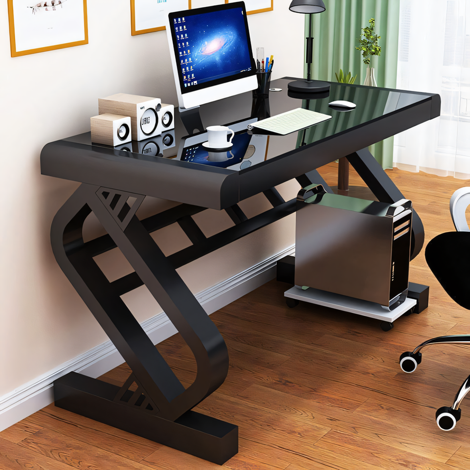 Stylish Tempered Glass Desk for Home Office and Study BGZ-033