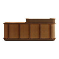 Vintage Minimalist Reception Desk Rattan Storage Keyboard Tray JDT-2295