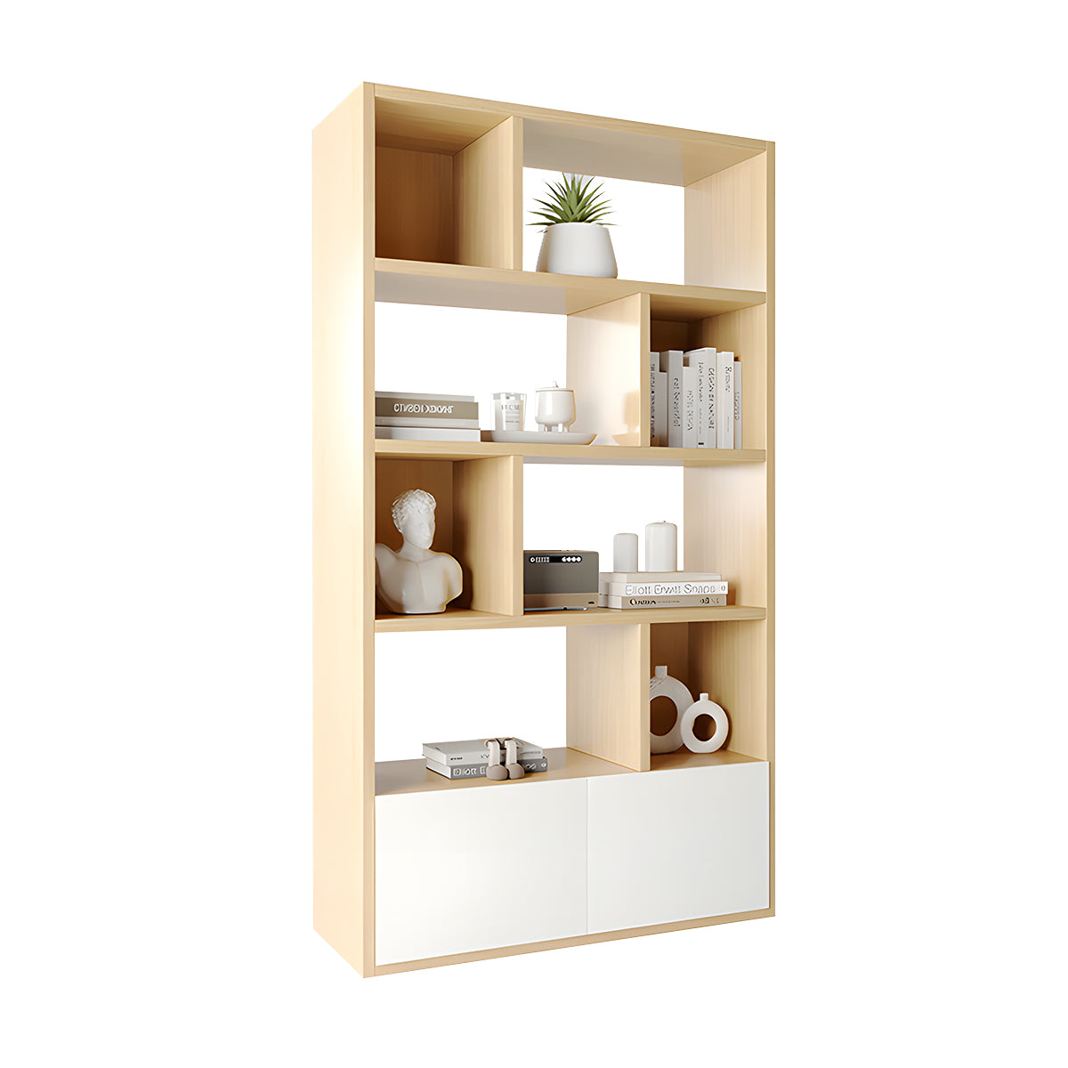 Premium Dual-Sided Office Storage File Cabinet with File and Hollow Display Shelves for Modern Workspaces CWG-2171