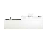 Minimalist Office Reception Desk with Keyboard Tray and Drawer JDT-2216