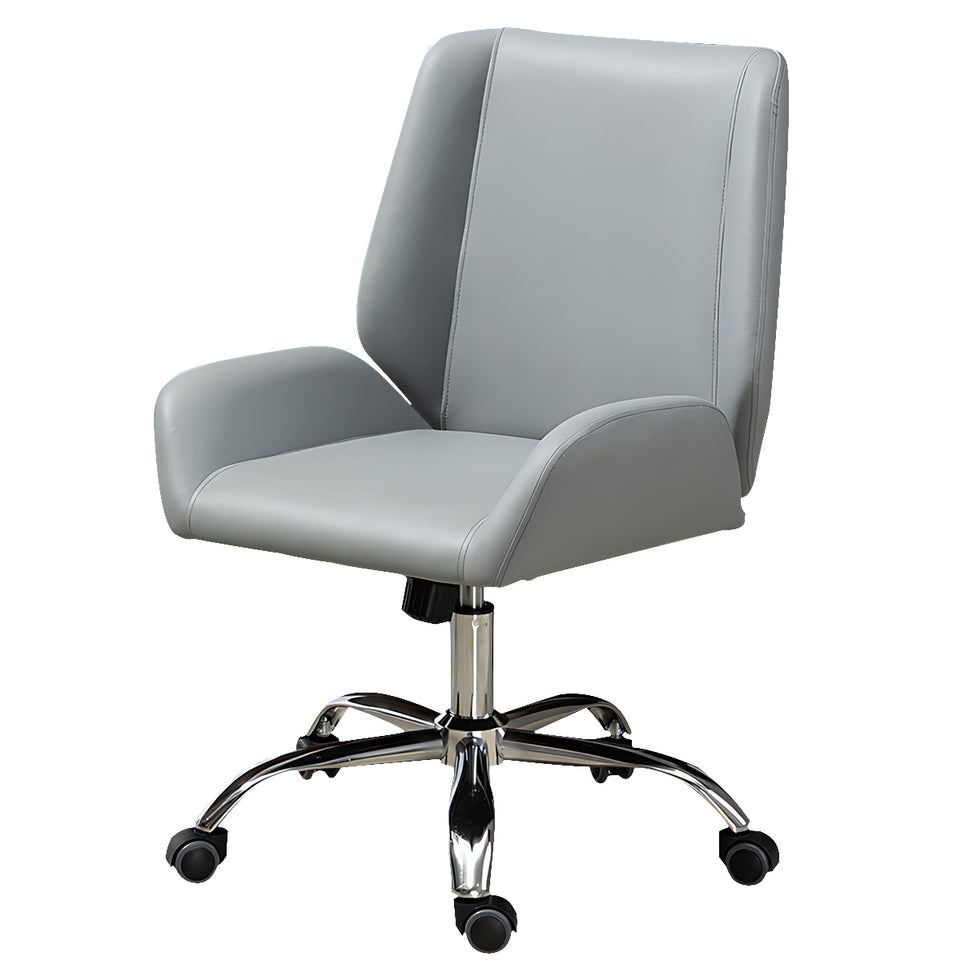 Ergonomic Leather Office Chair Stylish Brown Leather Mid-Back Design BGY-1050