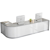 Modern and Minimalist Corner Reception Desk for Commercial Spaces JDT-071