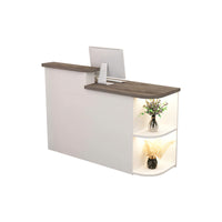 Display Corner Small Reception Desk with Storage and Lockable Drawer for Clothing Stores JDT-733