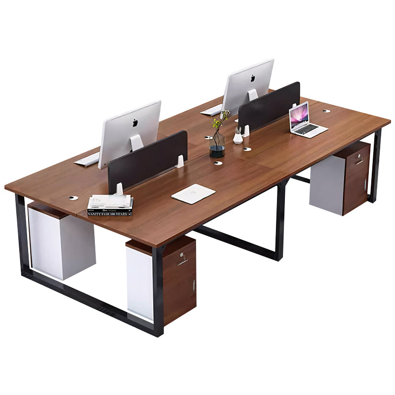 Customized Classic Staff Desk for Four Elevate Your Workspace YGZ-1018