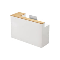 L-Shaped Corner Straight Compact Reception Desk with Keyboard Tray and Drawer for Stores and Salons JDT-1048