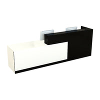 Color-Blocked Front Desk with Keyboard Tray and Shelf for Office JDT-10106