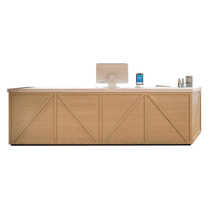 L-Shaped Front Desk with Large Storage for Cafés and Bars JDT-10157