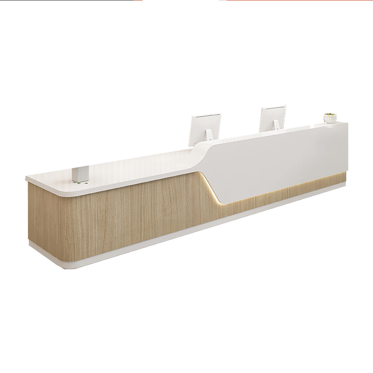 File Racks In Reception Modern Reception Desk with Keyboard Tray, Lockable & File Drawers for