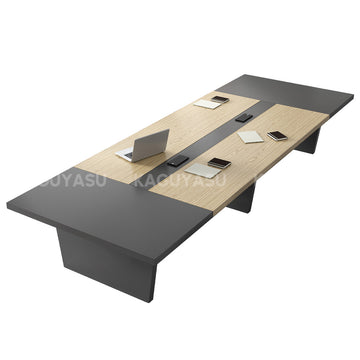 Modern Conference Table with Dual-Tone, Cable Management & Lumbar Support for Meeting Room