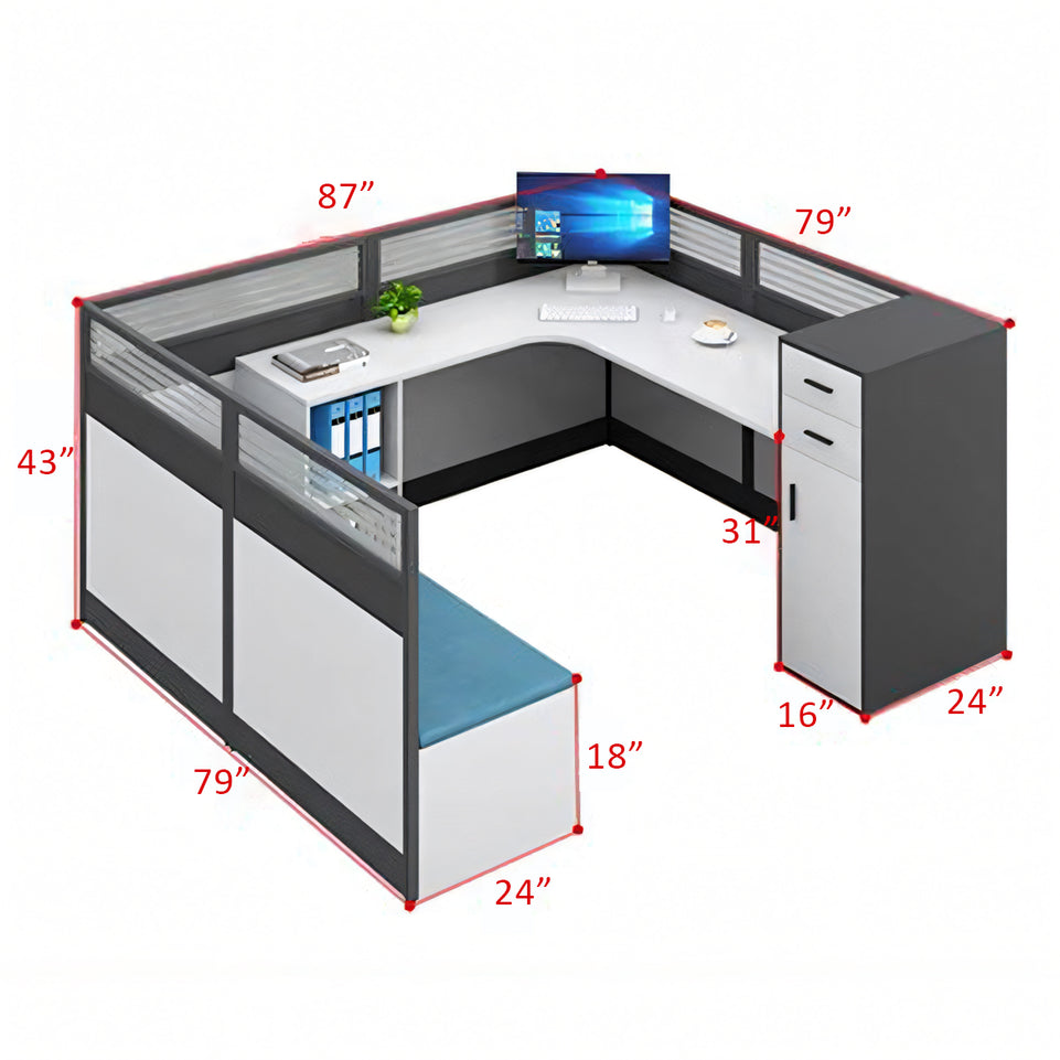 Versatile Workstation with Foldable Napping Bed – Modern Office Desk and Chair Combo  BGZ-K001