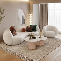 Modern Minimalist Upholstered Sofa with Rounded Corners BSF-2010