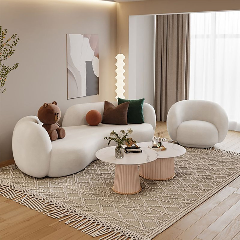 Modern Minimalist Upholstered Sofa with Rounded Corners BSF-2010