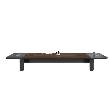 Rectangular Conference Table with Cable Management & Lumbar Support for Meeting Room