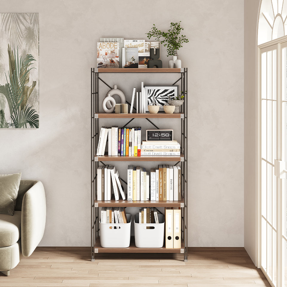 Modern Steel Frame Storage Rack with Adjustable Foot Pads for Living Room or Kitchen CWG-2077（In Stock）