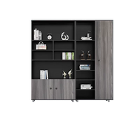 Rectangular Wooden File Cabinet with Open Storage Compartments WJG-745