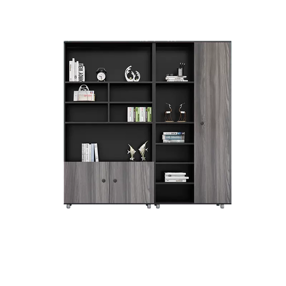 Rectangular Wooden File Cabinet with Open Storage Compartments WJG-745