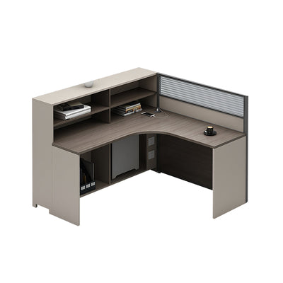 Modern L-Shaped Workstation Office Desk with Aluminum Partition BGZ-2013