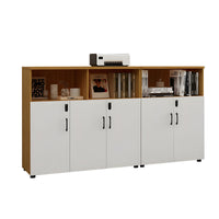 Stylish Lockable Wooden File Cabinet with Multi-Compartment Storage for Workspace CWG-2164
