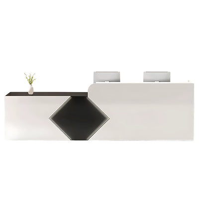 Simple Modern White Company Reception Desk Rectangular Front Reception Desk JDT-783