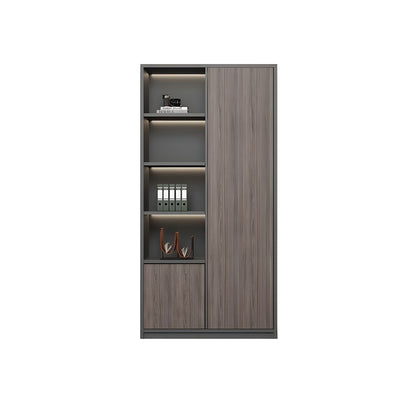 Contemporary Executive Spacious Wooden Office File Cabinet with Hidden Storage and Press-to-Open Doors WJG-2179