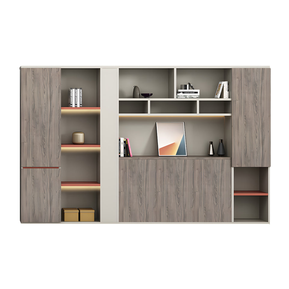 Office Furniture Luxury Executive Desk With Leather Handles L-Shape Corner Desk Dial Lock LBZ-1072