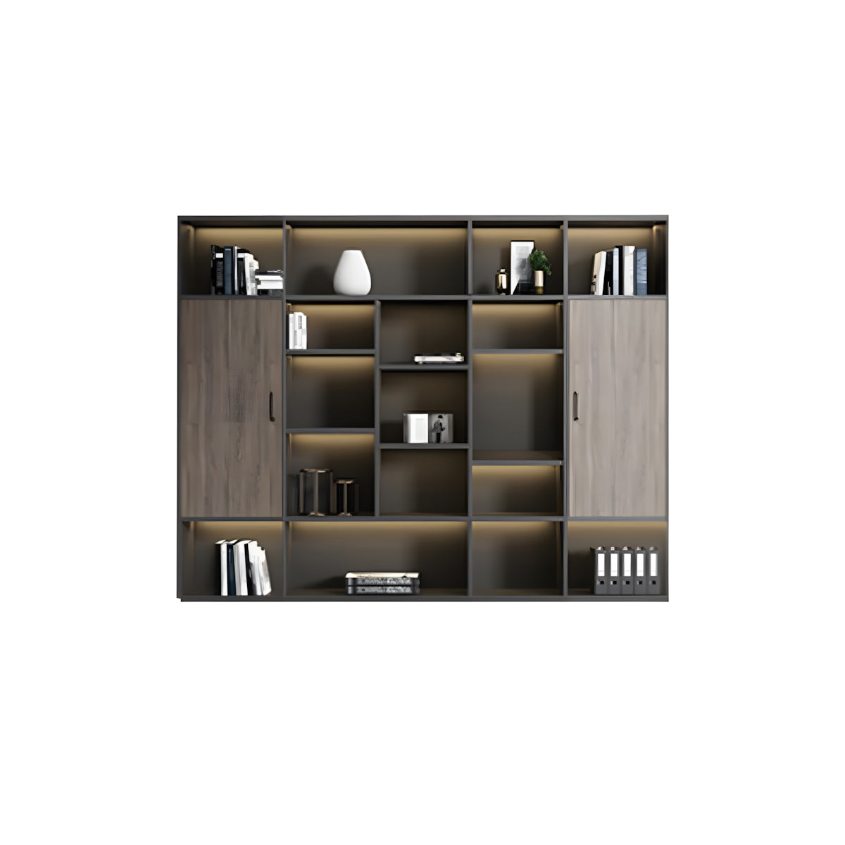 Modern L-Shaped Executive Office Desk with Side Storage Cabinet for Manager LBZ-605