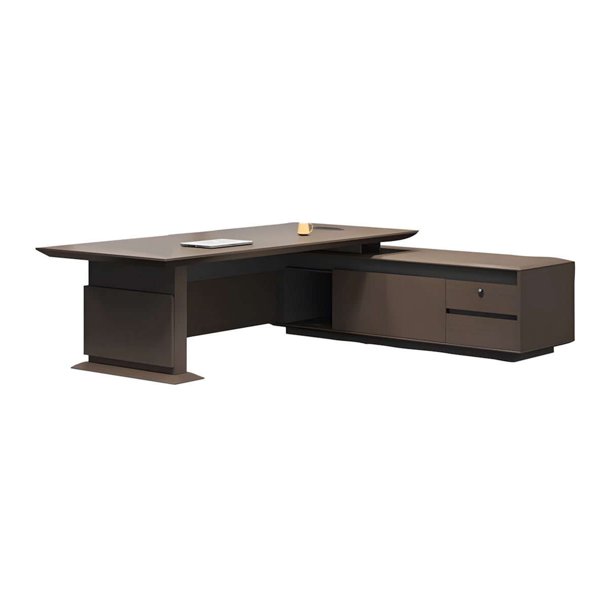 Executive Office Desk with Cabinets L-shaped Executive Desk LBZ-2005