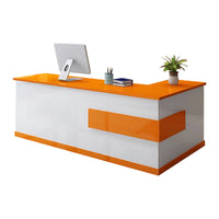 L-shaped Modern Reception Desk with a Drawer and a Keyboard Tray JDT-069