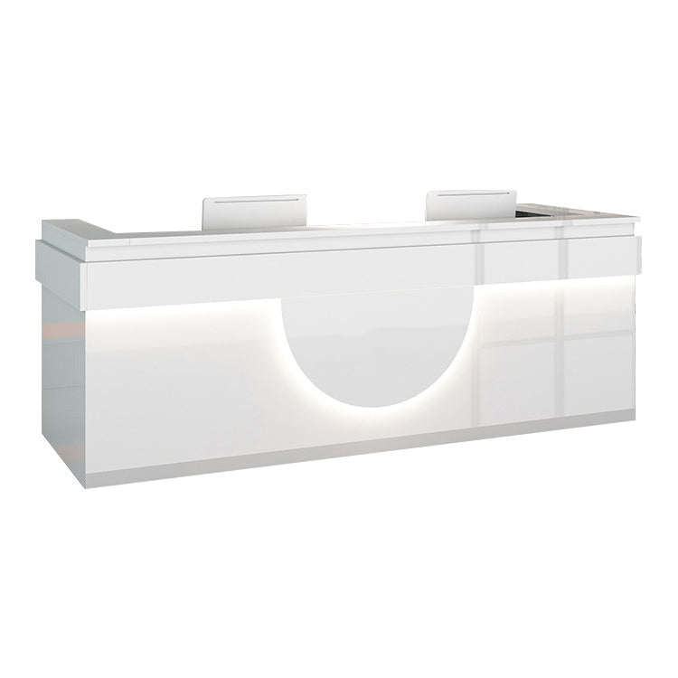 Modern and Stylish Reception desk, Light wood grain color  JDT-7247